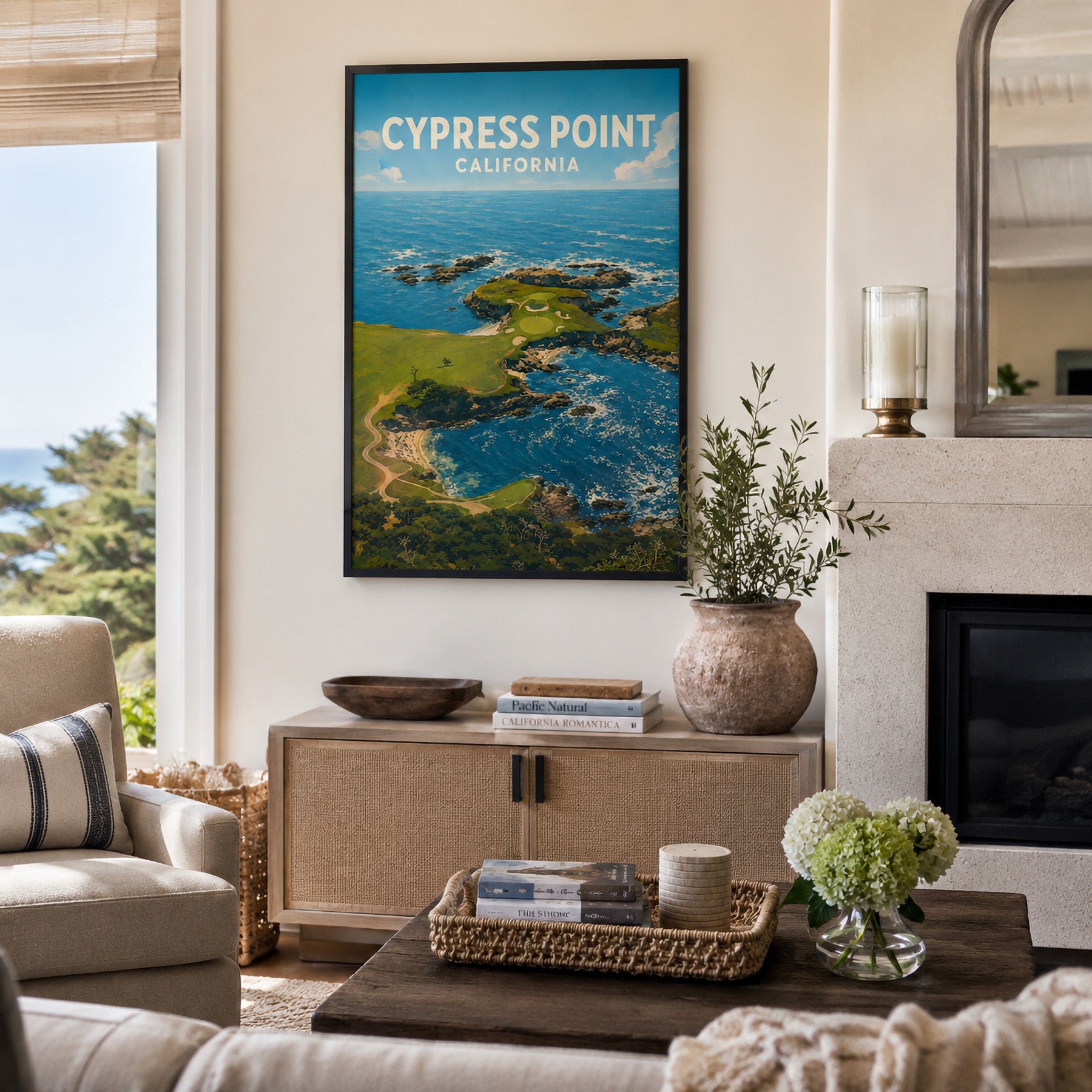 Cypress Point Golf Poster – California Coastal Golf Wall Art - Golfer Paradise
