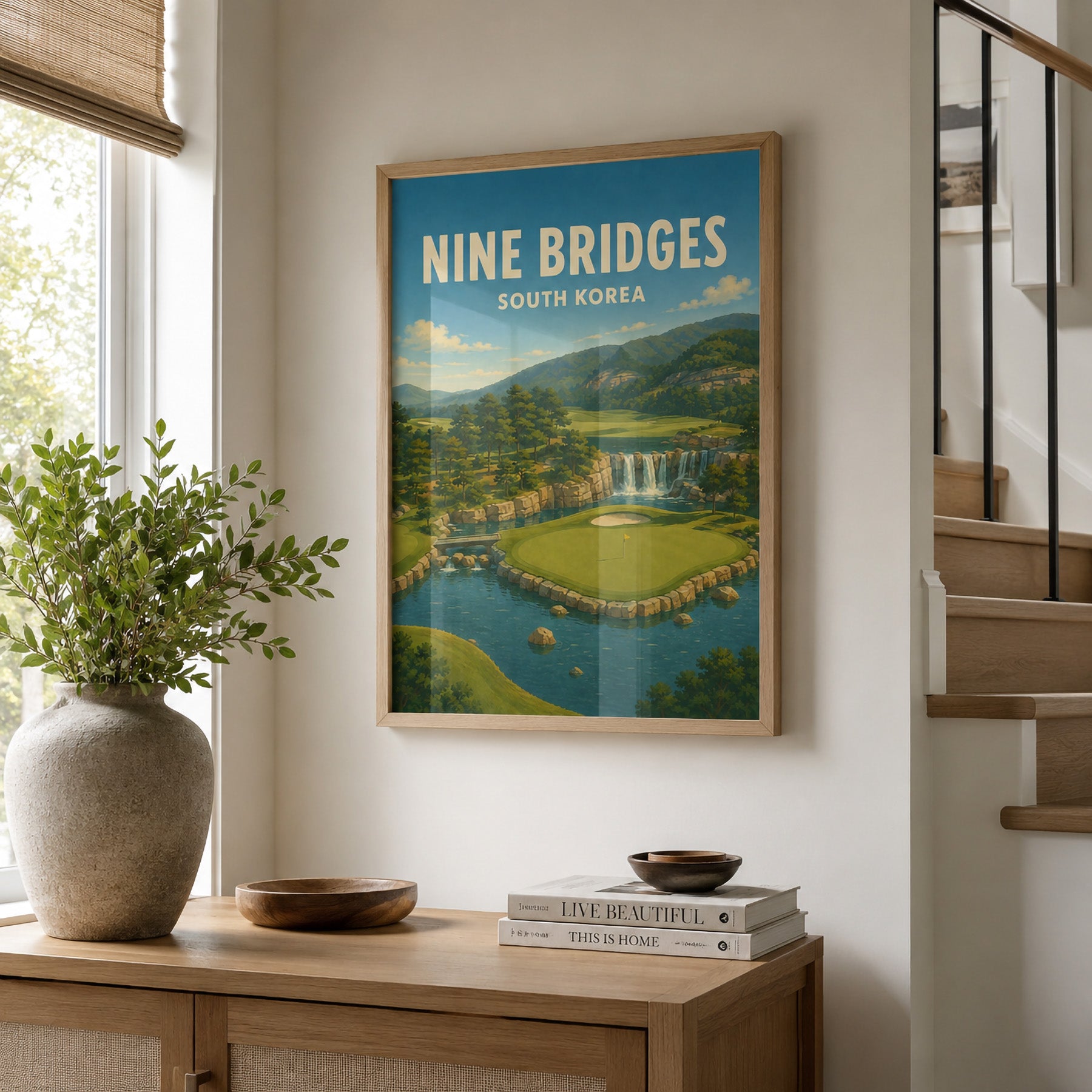 Nine Bridges Golf Club Poster – Korea Golf Wall Art - Golfer Paradise