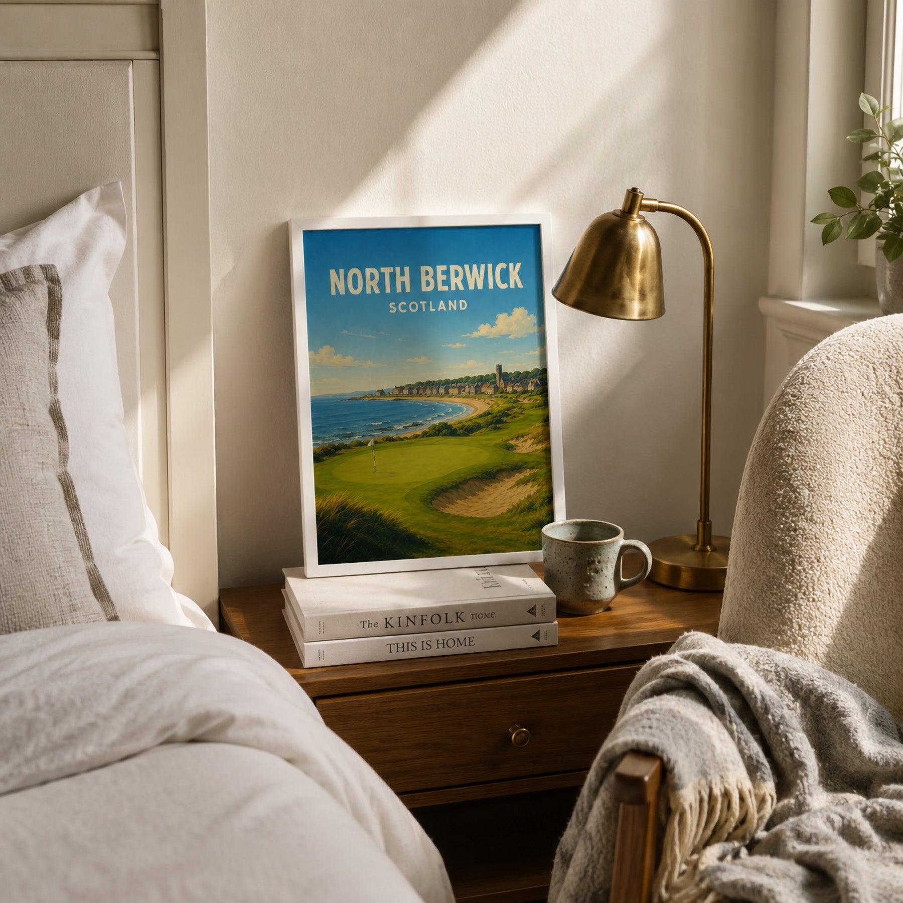 North Berwick Golf Poster – Scotland Links Golf Print - Golfer Paradise