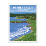 Pebble Beach CA - Golf Course Poster