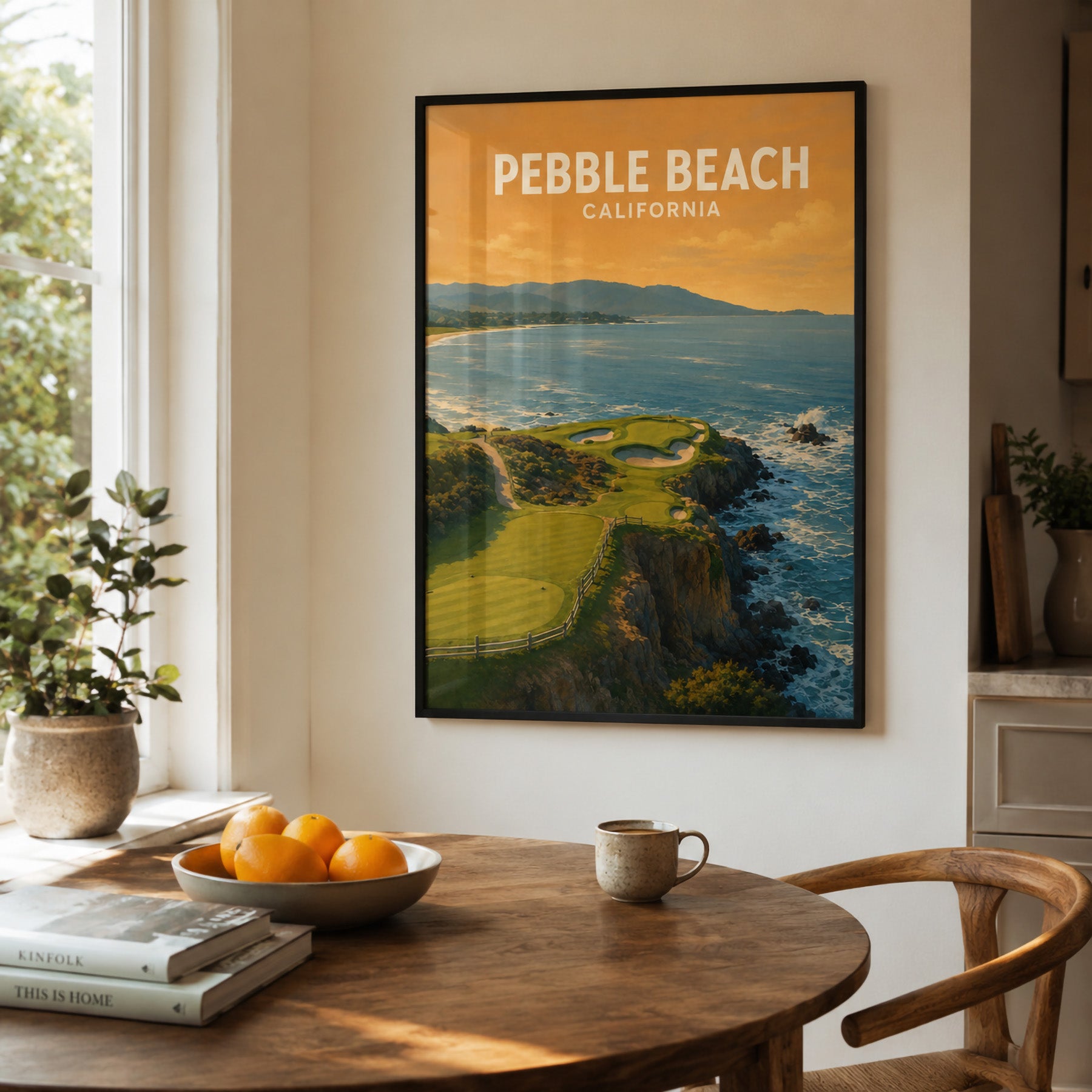 Pebble Beach 7th Hole Golf Poster – California Wall Art - Golfer Paradise