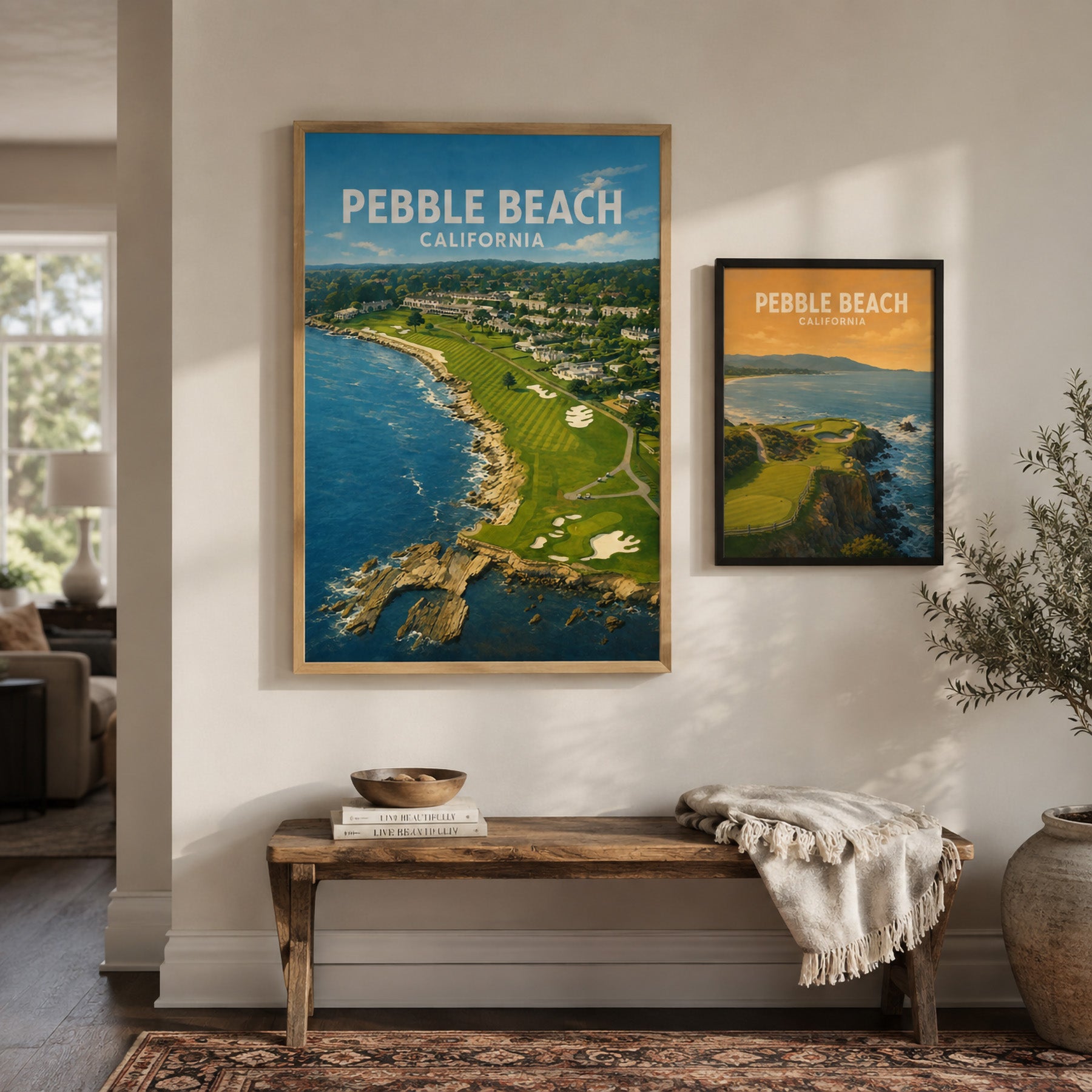 Pebble Beach 7th Hole Golf Poster – California Wall Art - Golfer Paradise