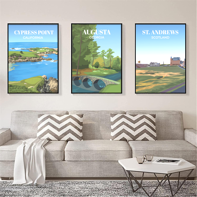 Pebble Beach CA - Golf Course Poster