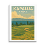 Kapalua Hawaii Vintage Golf Course Print – Poster, Canvas, Golf Towel, Laptop Sleeve - Golfer Paradise
