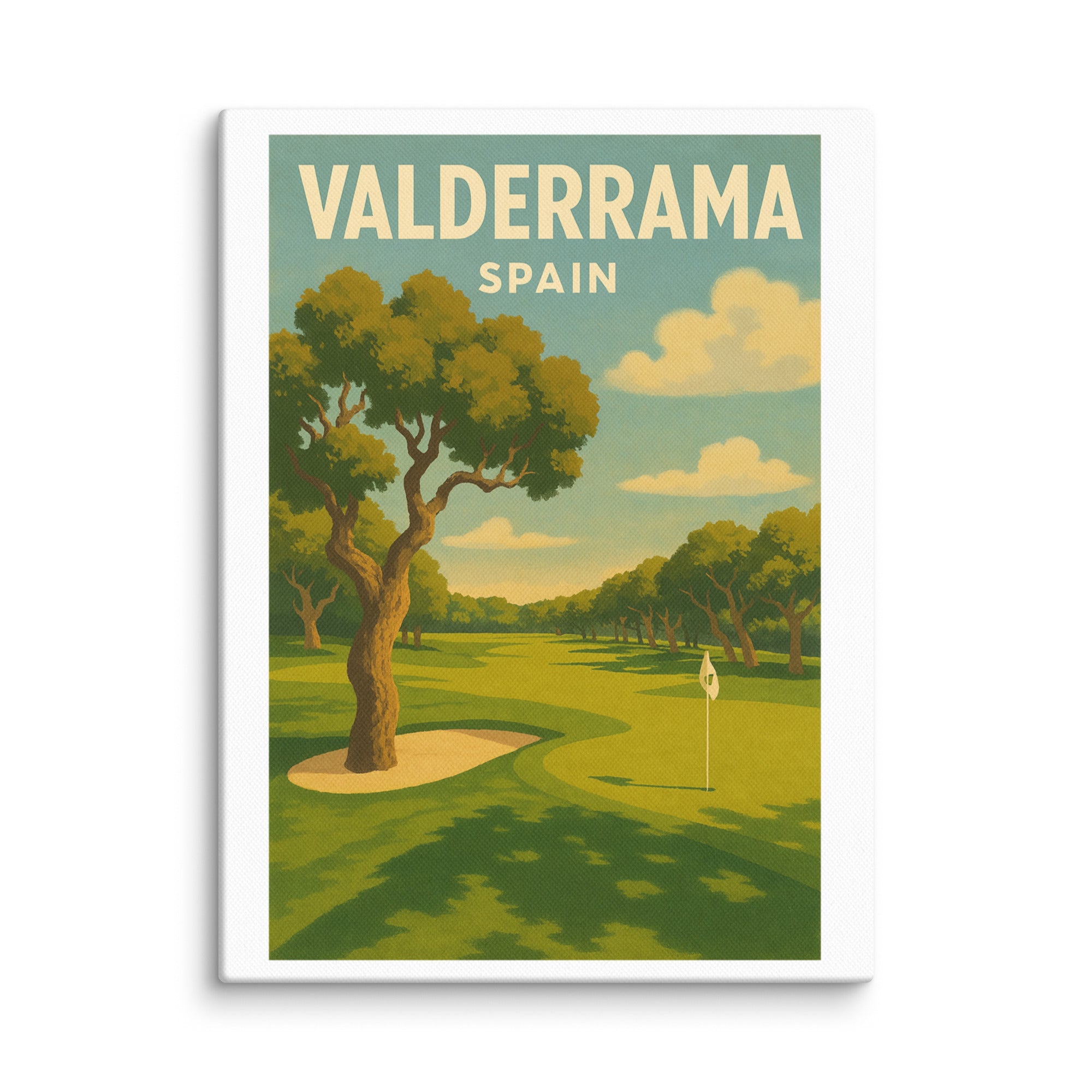 Valderrama Spain Vintage Golf Course Print – Poster, Canvas, Golf Towel, Laptop Sleeve - Golfer Paradise