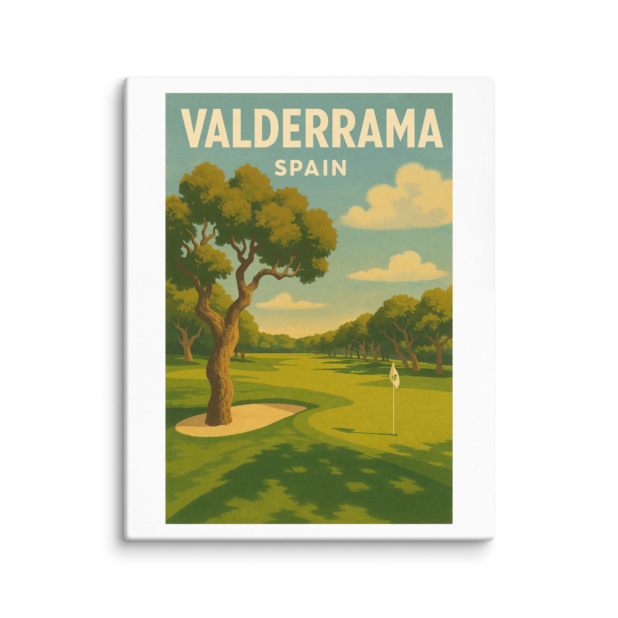 Valderrama Spain Vintage Golf Course Print – Poster, Canvas, Golf Towel, Laptop Sleeve - Golfer Paradise