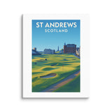 St Andrews Scotland Vintage Golf Course Print – Poster, Canvas, Golf Towel, Laptop Sleeve - Golfer Paradise