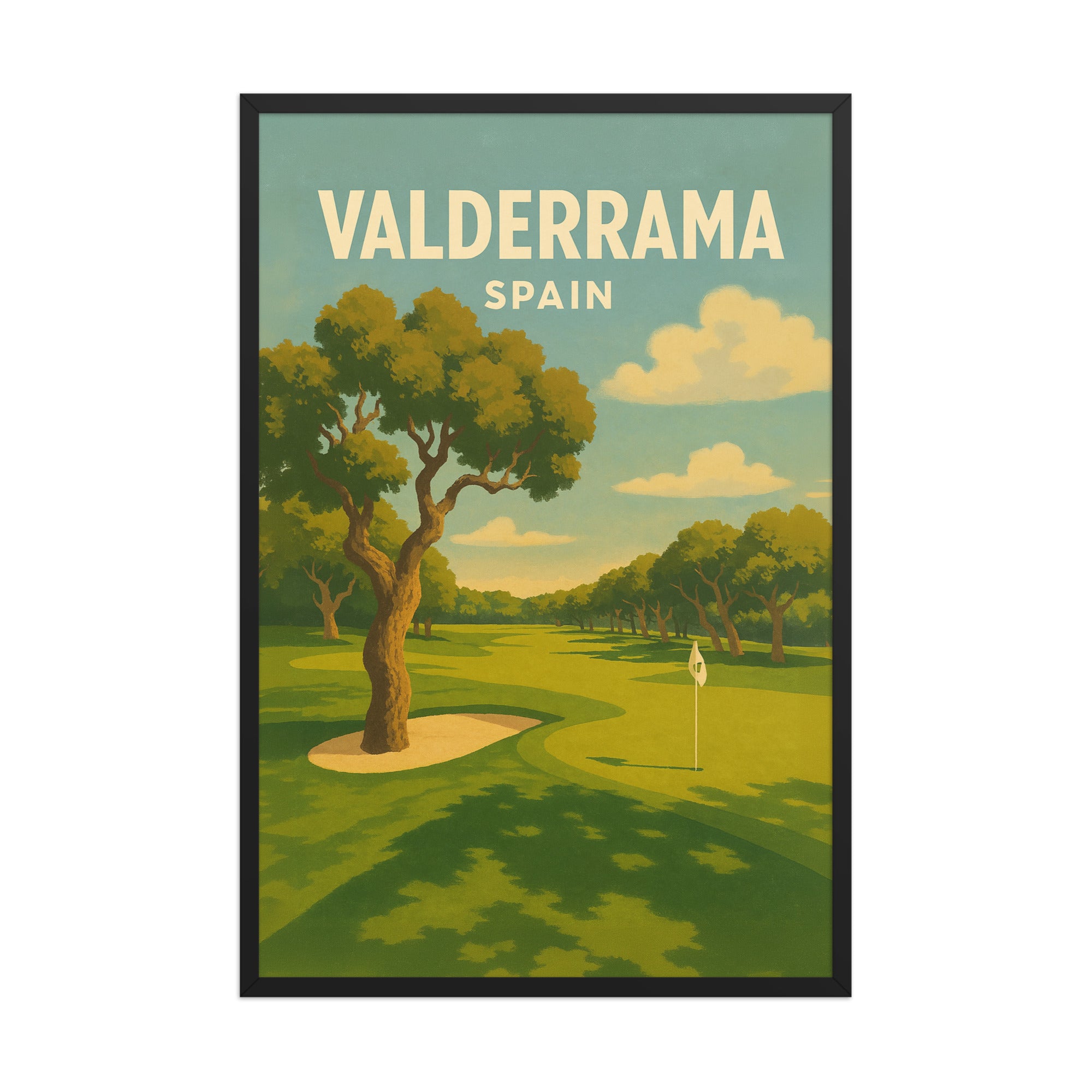 Valderrama Spain Vintage Golf Course Print – Poster, Canvas, Golf Towel, Laptop Sleeve - Golfer Paradise