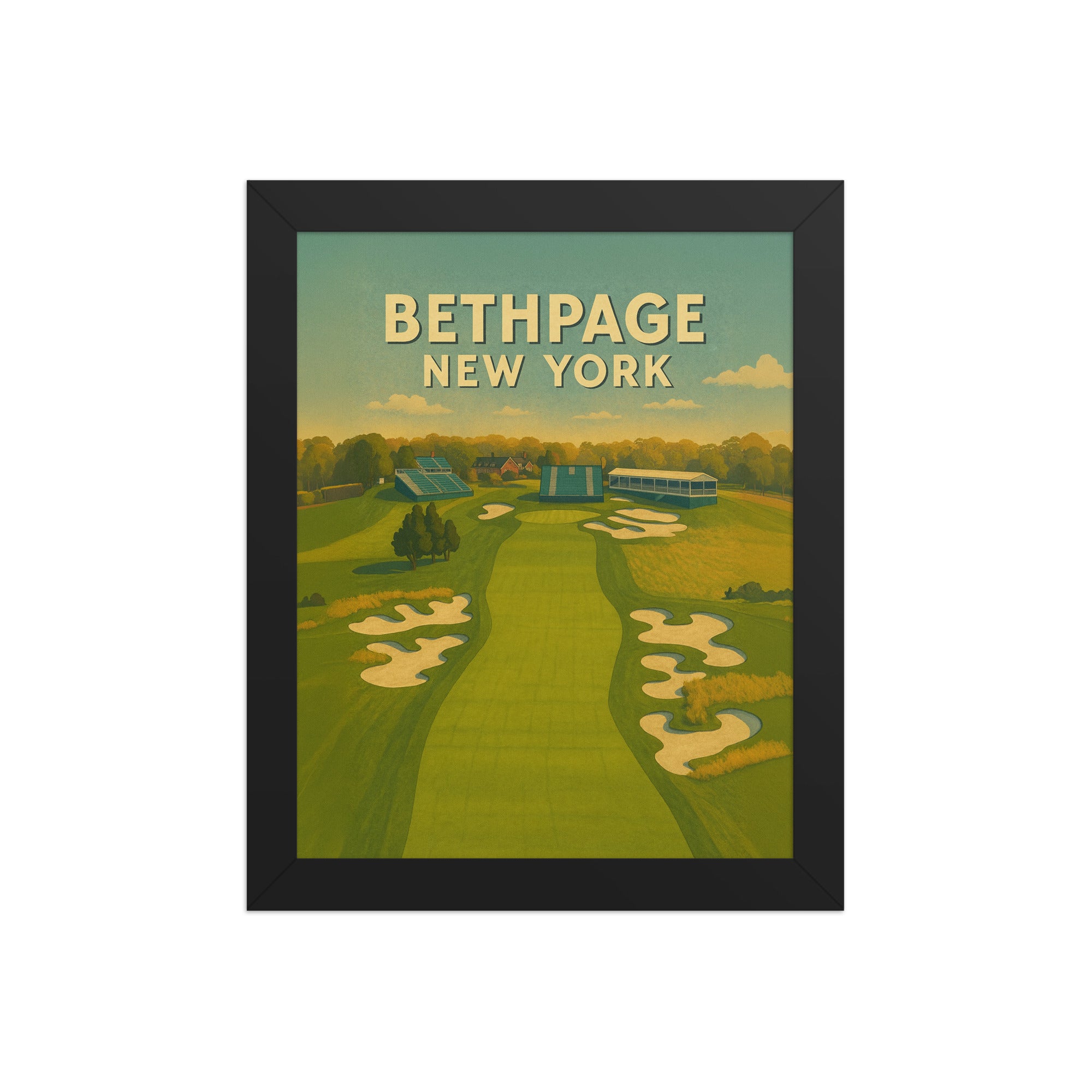 Bethpage New York Vintage Golf Course Print – Poster, Canvas, Golf Towel, Laptop Sleeve