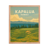 Kapalua Hawaii Vintage Golf Course Print – Poster, Canvas, Golf Towel, Laptop Sleeve - Golfer Paradise