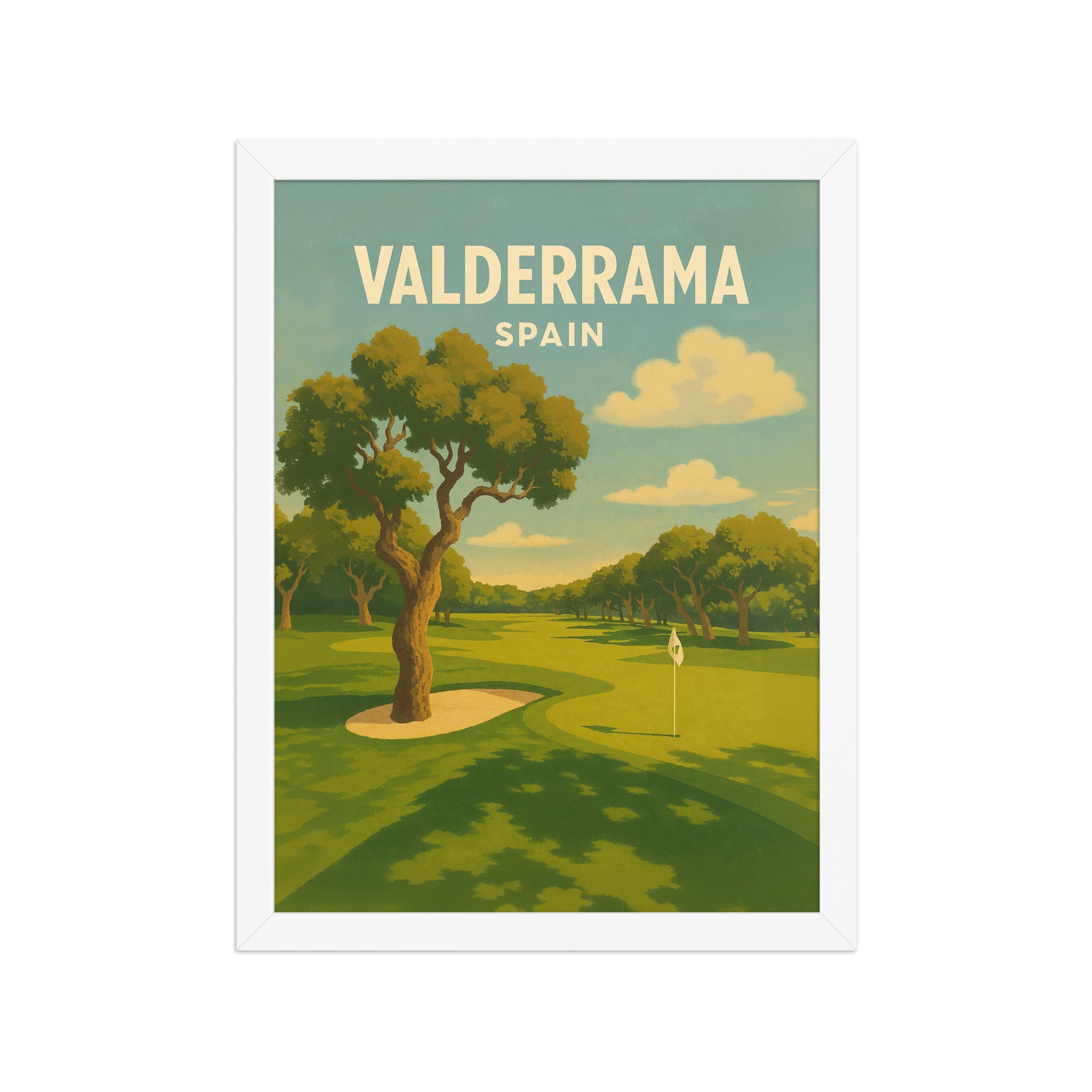 Valderrama Spain Vintage Golf Course Print – Poster, Canvas, Golf Towel, Laptop Sleeve - Golfer Paradise
