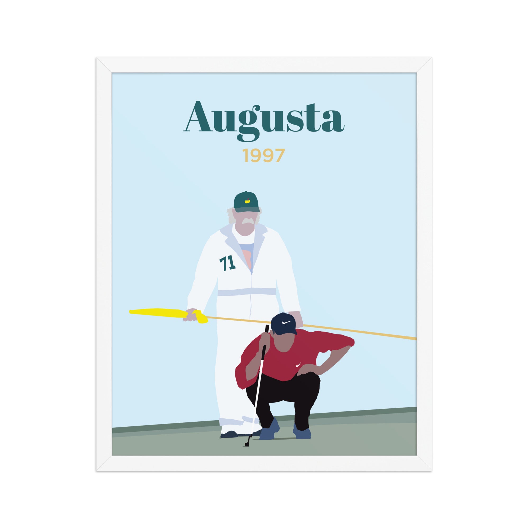 1997 Caddie Moment Print – Poster, Canvas, Golf Towel, Laptop Sleeve - Golfer Paradise