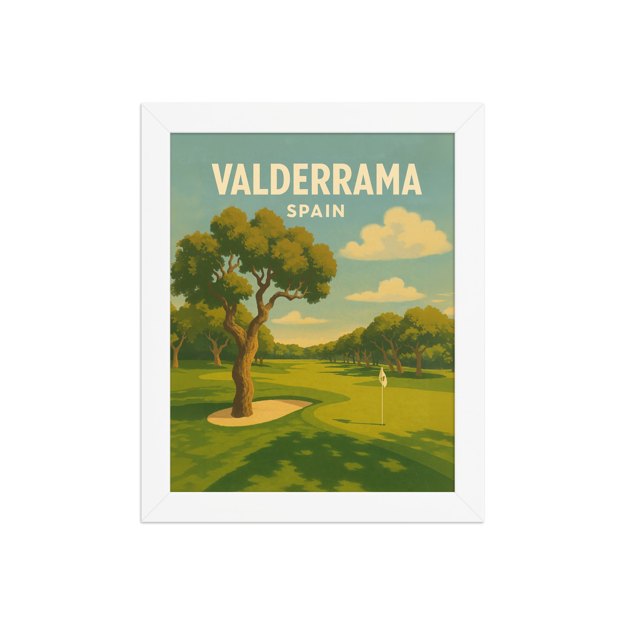Valderrama Spain Vintage Golf Course Print – Poster, Canvas, Golf Towel, Laptop Sleeve - Golfer Paradise