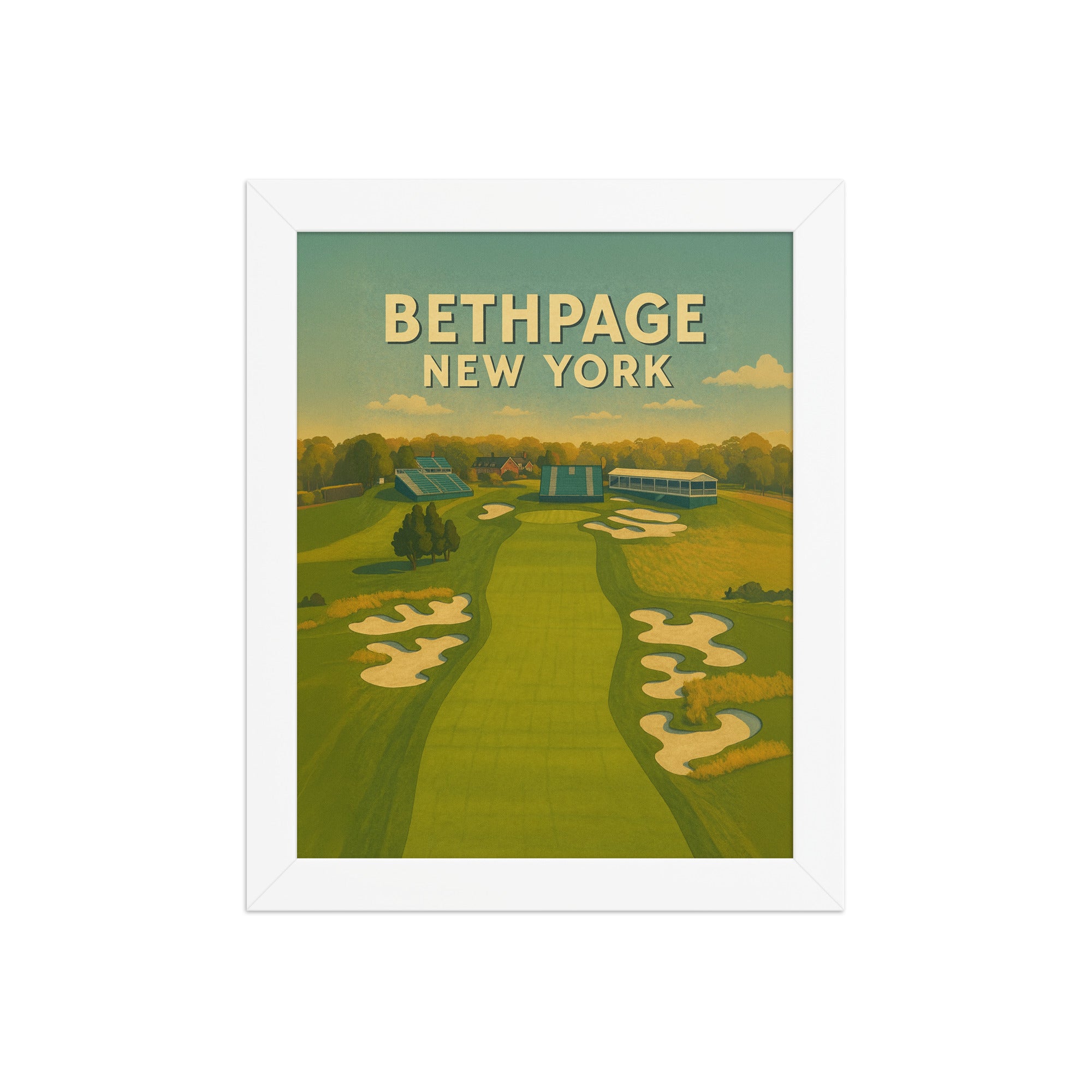 Bethpage New York Vintage Golf Course Print – Poster, Canvas, Golf Towel, Laptop Sleeve
