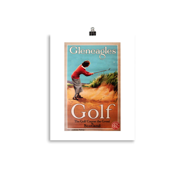 Gleneagles Vintage Golf Poster
