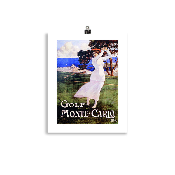 Monte-Carlo Vintage Golf Poster