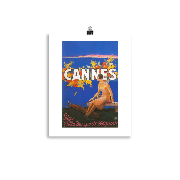 Cannes Vintage Golf Poster