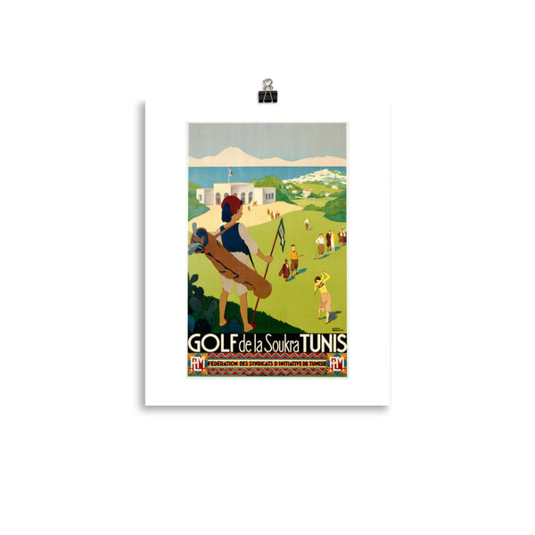 Golf Tunis Vintage Poster