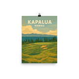 Kapalua Hawaii Vintage Golf Course Print – Poster, Canvas, Golf Towel, Laptop Sleeve - Golfer Paradise