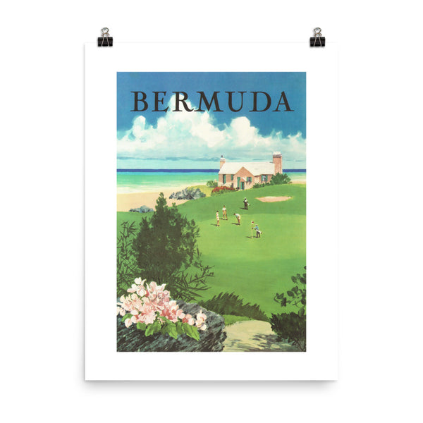 Bermuda Vintage Golf Poster