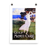 Monte-Carlo Vintage Golf Poster