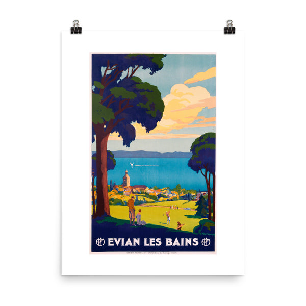 Evian Les Bains Vintage Golf Poster