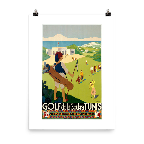 Golf Tunis Vintage Poster