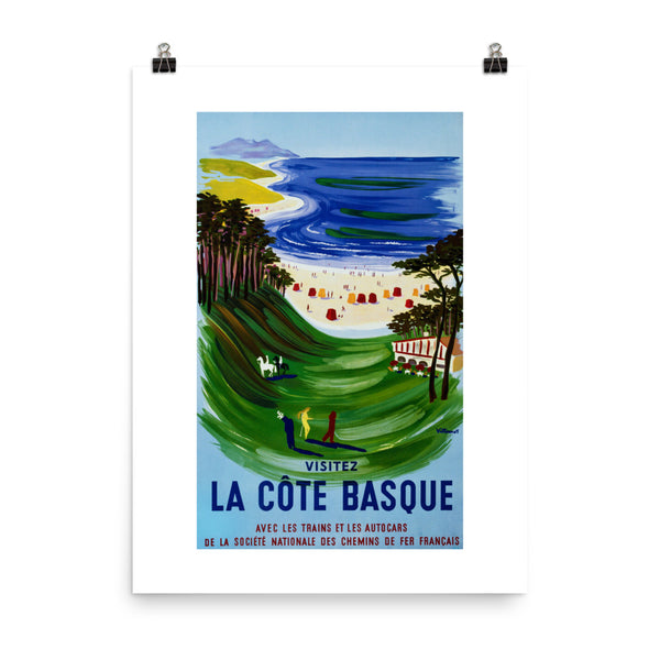 La Cote Basque Vintage Golf Poster
