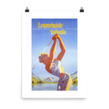 Switzerland Lake Vintage Golf Poster