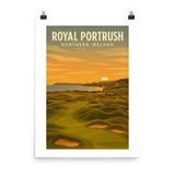Vintage golf poster of Royal Portrush Northern Ireland – golf course wall art