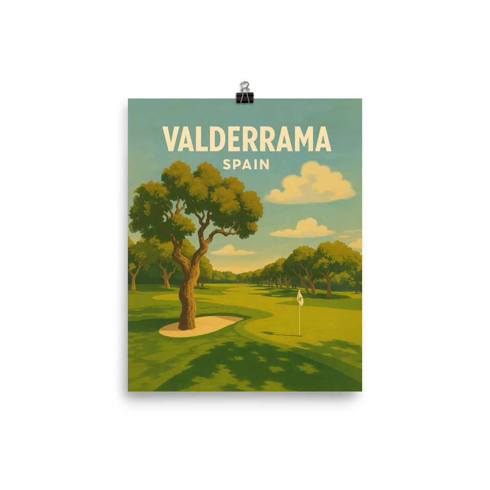 Valderrama Spain Vintage Golf Course Print – Poster, Canvas, Golf Towel, Laptop Sleeve - Golfer Paradise