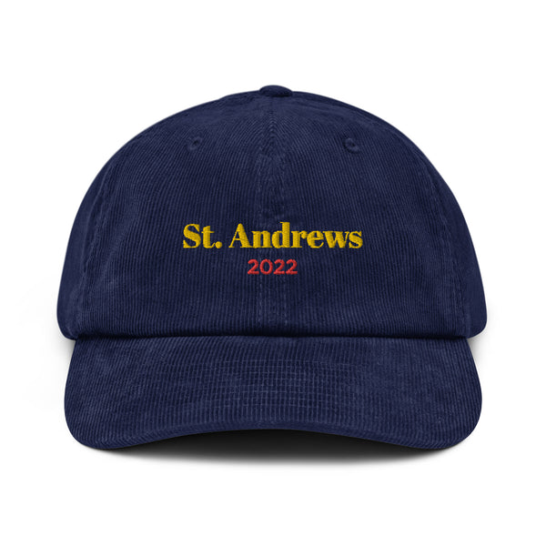 St Andrews 2022 Corduroy hat - Navy Blue