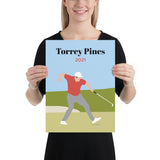Rahmbo 2021 Torrey Pines Poster - Golfer Paradise