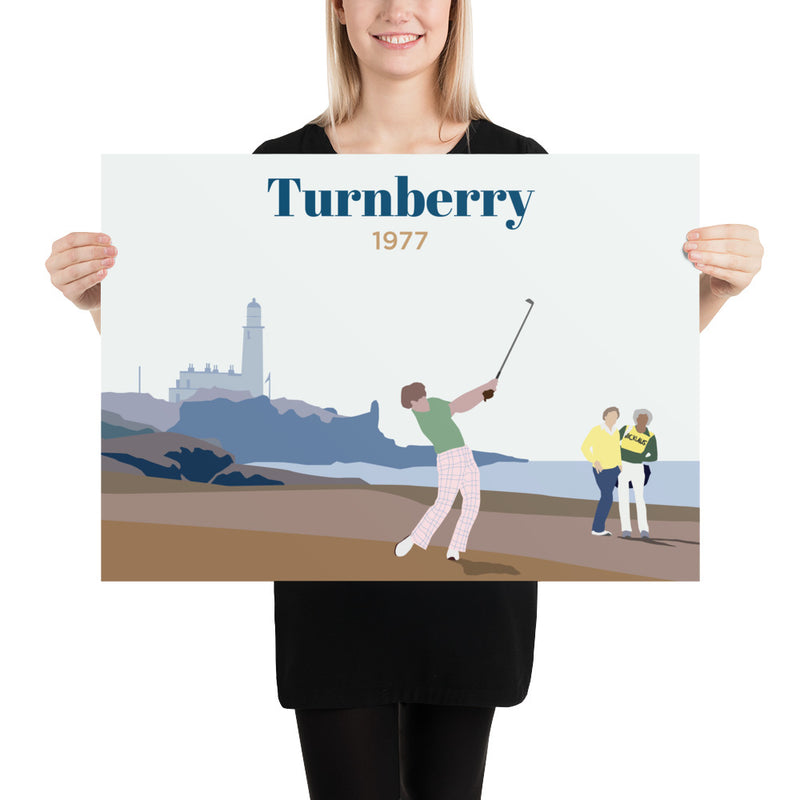 Turnberry 1977 Landscape Poster - Golfer Paradise