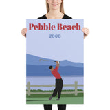 Tiger 2000 Pebble Beach Poster - Golfer Paradise