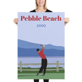 Tiger 2000 Pebble Beach Poster - Golfer Paradise