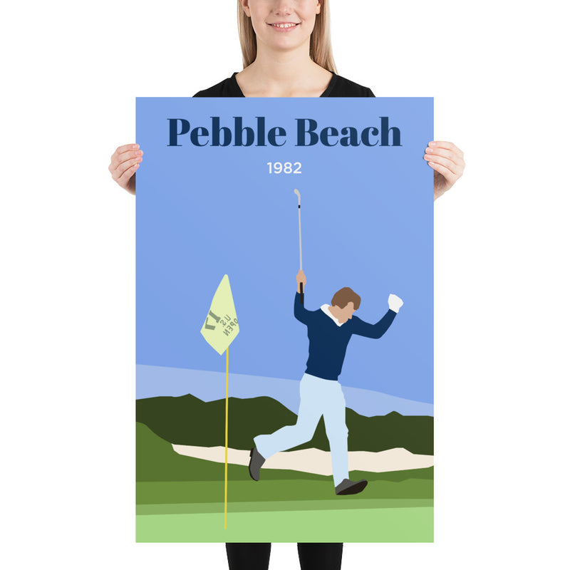 Watson 1982 Pebble Beach Poster - Golfer Paradise