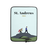 St Andrews 1984 Seve Laptop Sleeve - Golfer Paradise