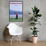 Tiger 2000 Pebble Beach Framed poster - Golfer Paradise