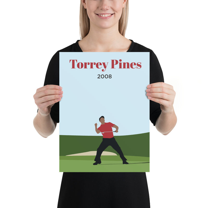 Tiger 2008 Torrey Pines Poster - Golfer Paradise